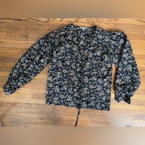 Vintage Yves Saint Laurent 70’s Floral Wool Top Blouse